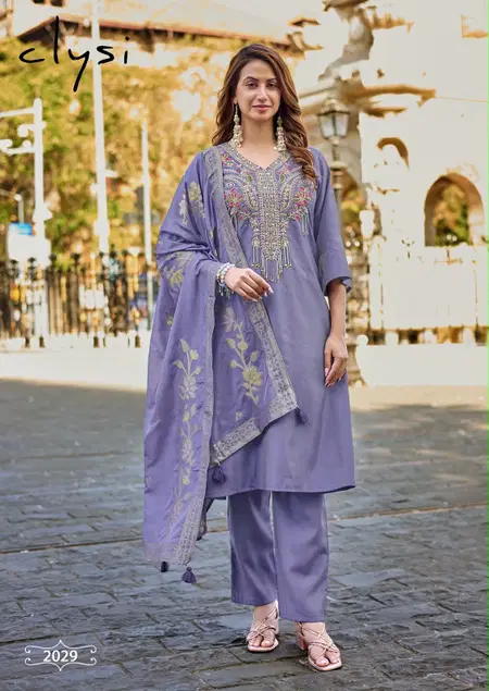 Nooria by Clysi Roman Simmer Kurti Bottom With Dupatta
